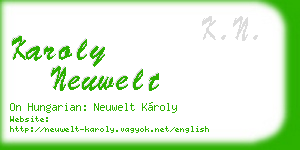 karoly neuwelt business card
