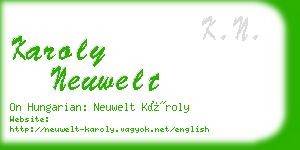 karoly neuwelt business card